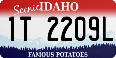ID license plate 1T2209L