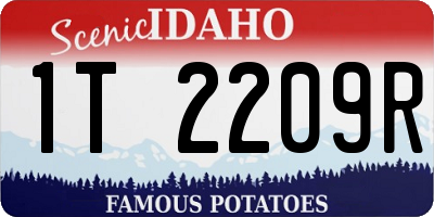 ID license plate 1T2209R