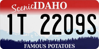 ID license plate 1T2209S
