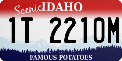 ID license plate 1T2210M