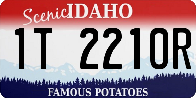 ID license plate 1T2210R