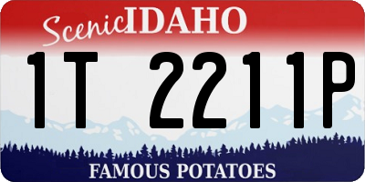 ID license plate 1T2211P