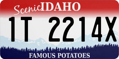 ID license plate 1T2214X
