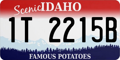 ID license plate 1T2215B
