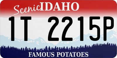 ID license plate 1T2215P