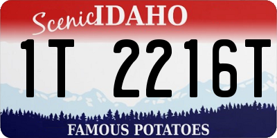 ID license plate 1T2216T