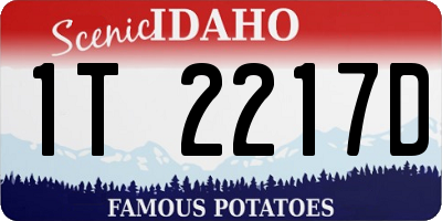 ID license plate 1T2217D