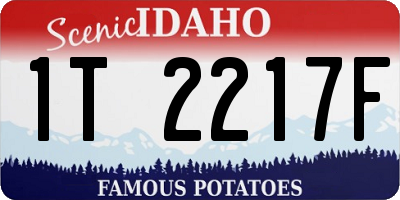 ID license plate 1T2217F