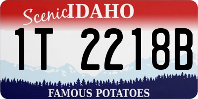 ID license plate 1T2218B