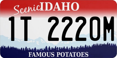 ID license plate 1T2220M