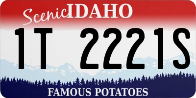 ID license plate 1T2221S
