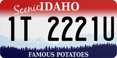 ID license plate 1T2221U
