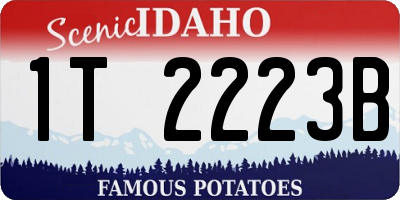 ID license plate 1T2223B