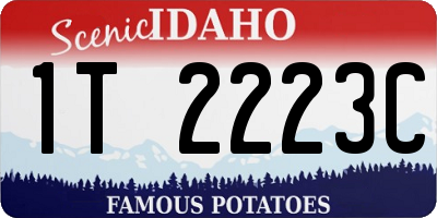 ID license plate 1T2223C