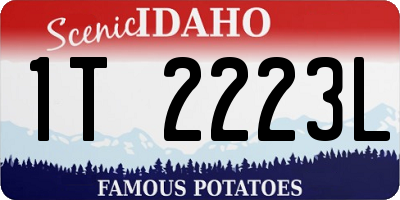 ID license plate 1T2223L