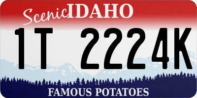 ID license plate 1T2224K