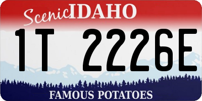 ID license plate 1T2226E