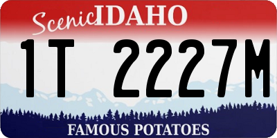 ID license plate 1T2227M