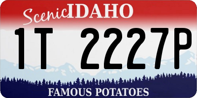 ID license plate 1T2227P
