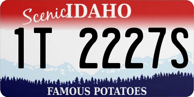 ID license plate 1T2227S