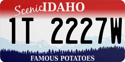 ID license plate 1T2227W