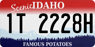 ID license plate 1T2228H