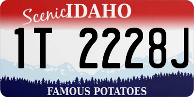 ID license plate 1T2228J