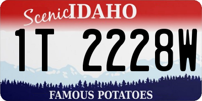 ID license plate 1T2228W