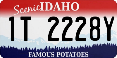 ID license plate 1T2228Y