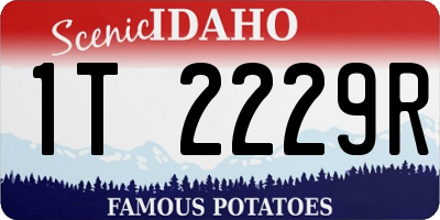 ID license plate 1T2229R