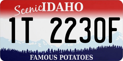 ID license plate 1T2230F