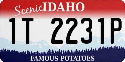 ID license plate 1T2231P