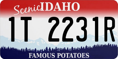 ID license plate 1T2231R