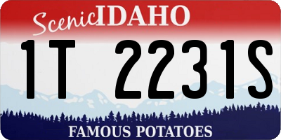 ID license plate 1T2231S