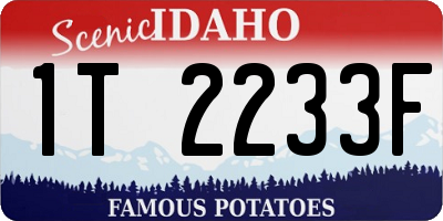 ID license plate 1T2233F