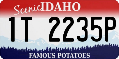 ID license plate 1T2235P