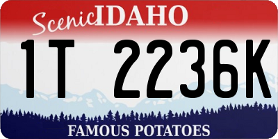 ID license plate 1T2236K