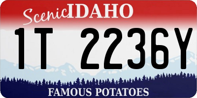 ID license plate 1T2236Y