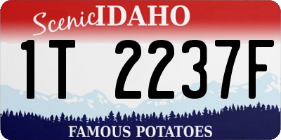 ID license plate 1T2237F