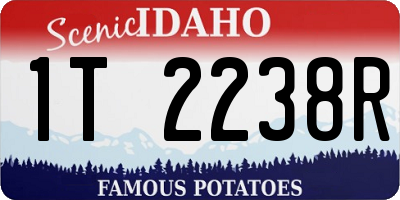 ID license plate 1T2238R