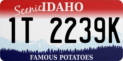 ID license plate 1T2239K