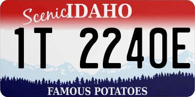 ID license plate 1T2240E