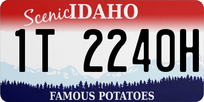 ID license plate 1T2240H