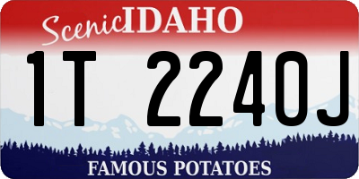 ID license plate 1T2240J