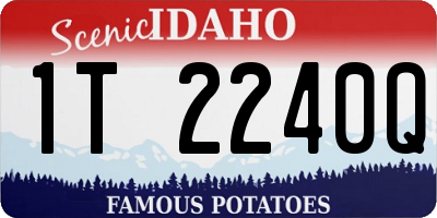 ID license plate 1T2240Q