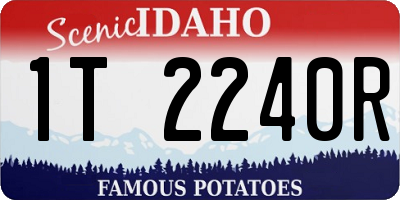 ID license plate 1T2240R