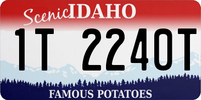 ID license plate 1T2240T