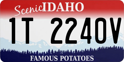 ID license plate 1T2240V