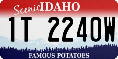 ID license plate 1T2240W