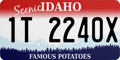 ID license plate 1T2240X